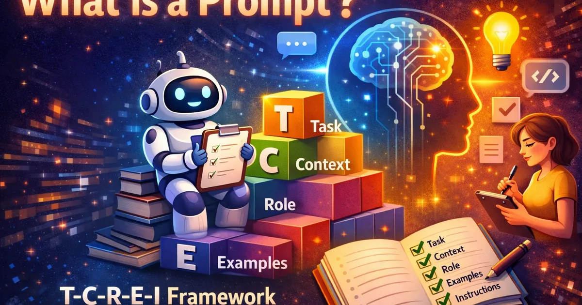 Prompt คืออะไร? แนะนำกรอบ T-C-R-E-I เพื่อเขียน Prompt ให้ AI ตรงใจ